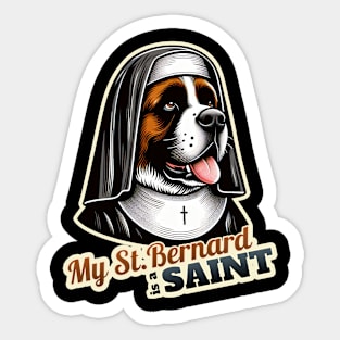 Saint Bernard Nun Sticker